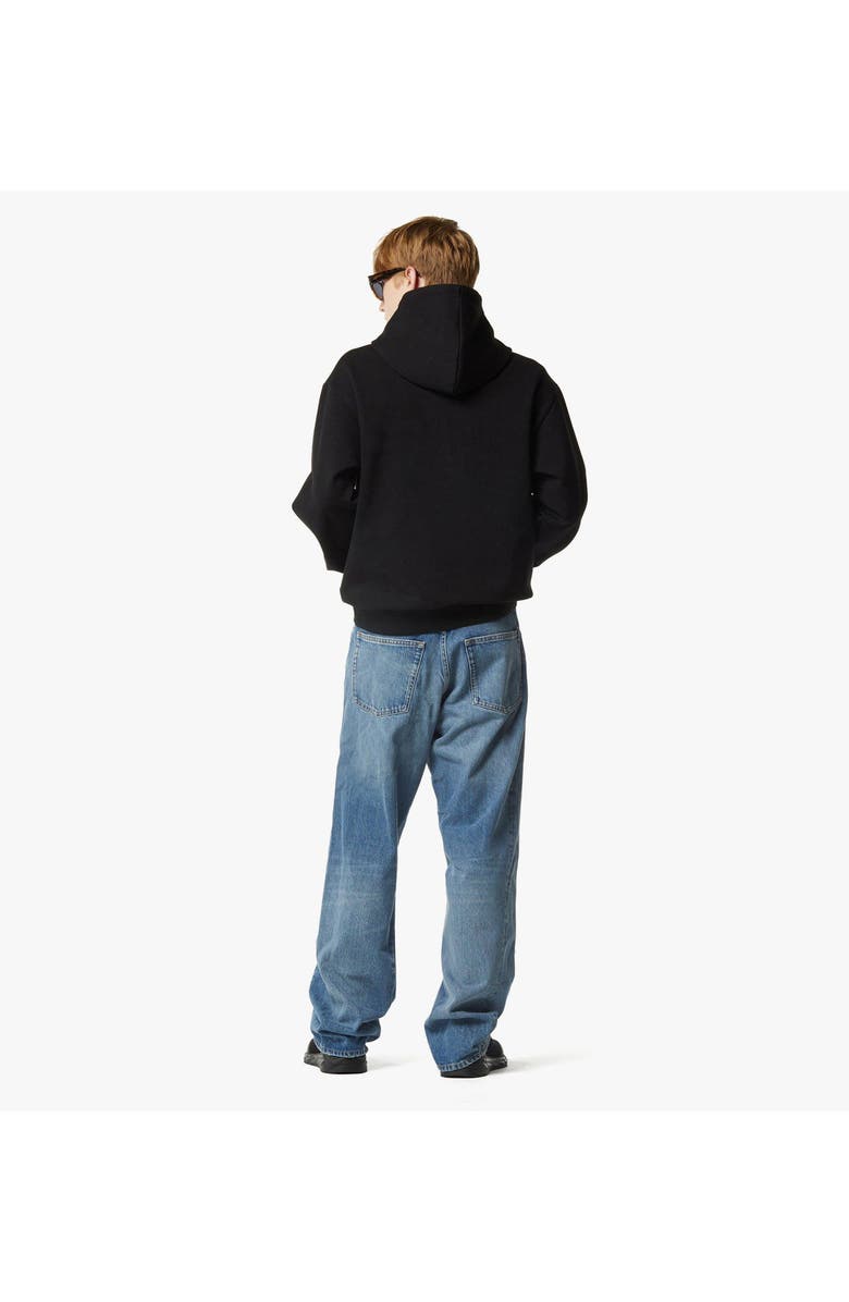 MCM Essential Logo Patch Ponte Hoodie, Alternate, color, Black