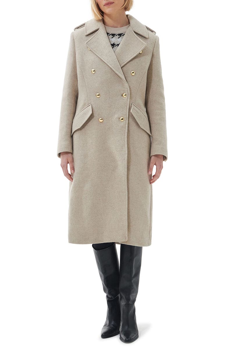 Barbour Inverraray Wool Blend Trench Coat, Main, color,