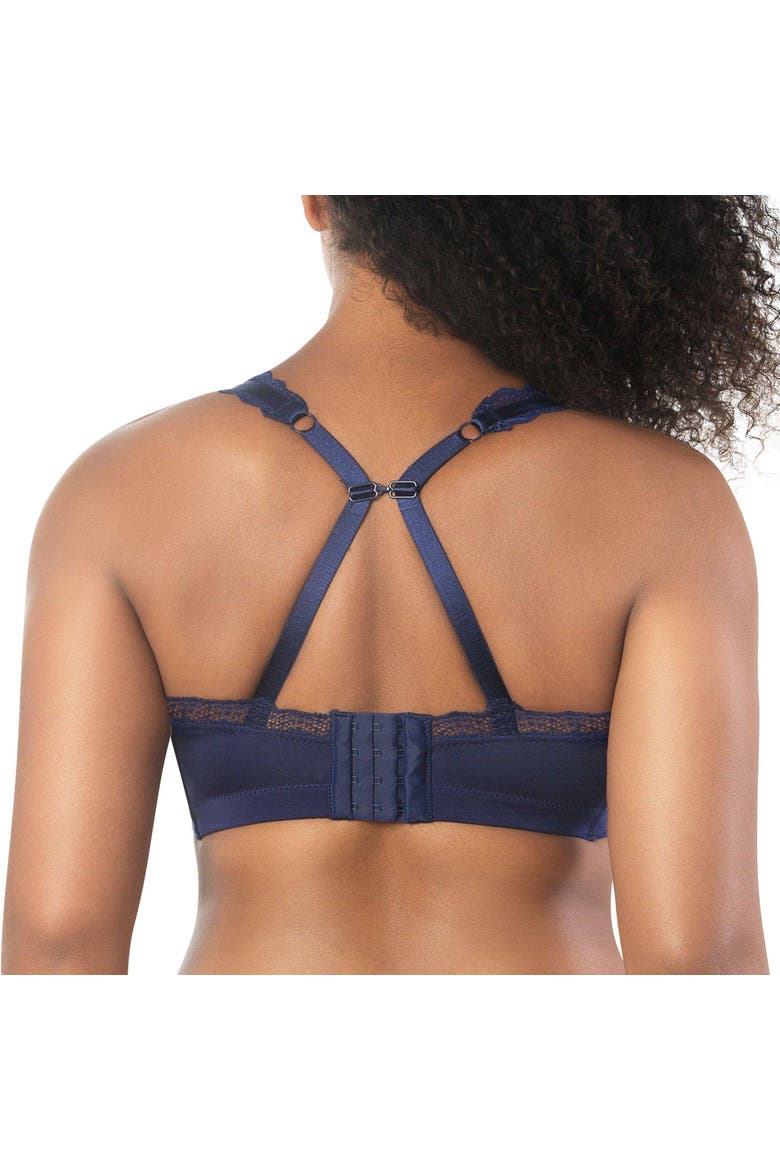 Dalis Wire-Free Bralette, Alternate, color, Navy