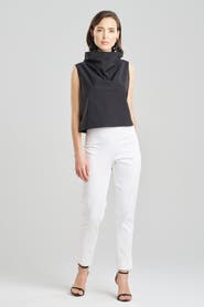 Natori Techno Poplin Crop Funnel Top