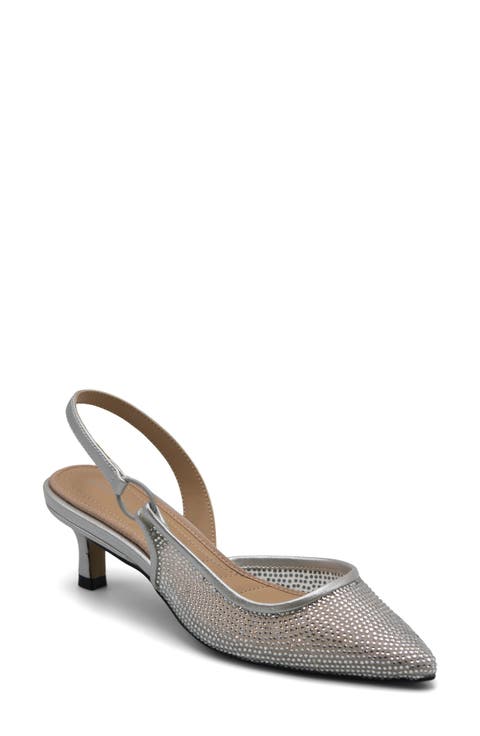 Snipe Slingback Rhinestone Pump (Women)