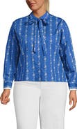 Lands' End Easy Care Shirt with Removable Bow