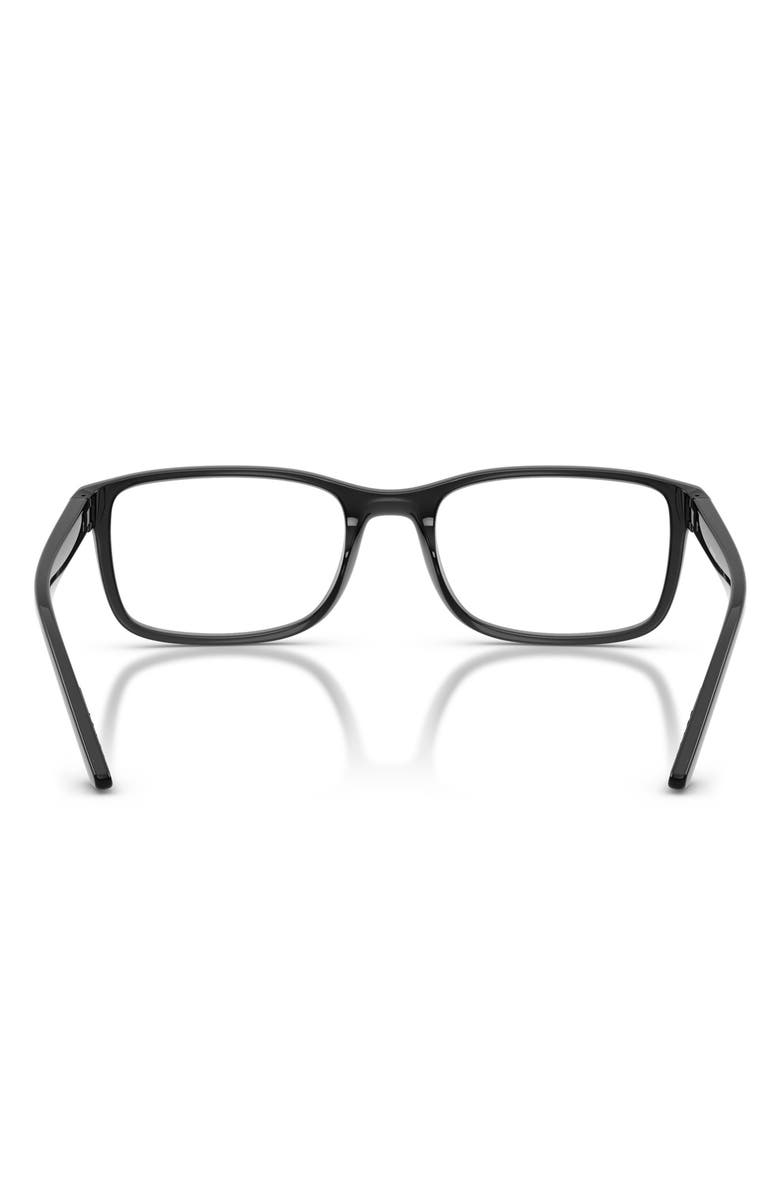 Prada Linea Rossa 53mm Pillow Optical Glasses, Alternate, color, Transparent Grey