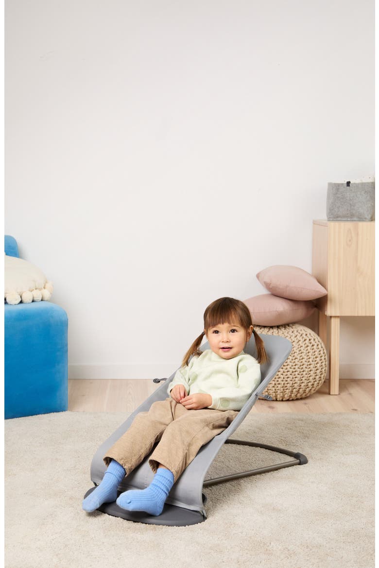 Bouncer Bliss Convertible Quilted Baby Bouncer, Alternate, color, LIGHT GRAY FABRIC