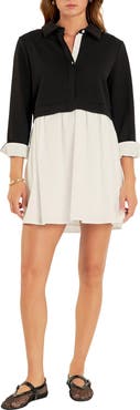 English Factory Mixed Media Cotton Blend Minidress