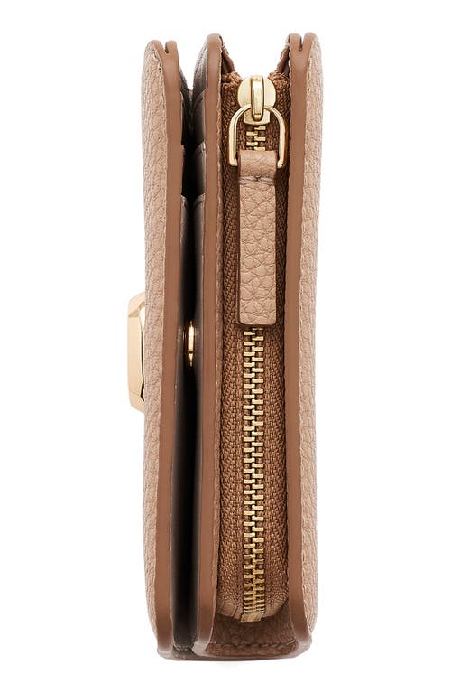 Marc Jacobs The Mini J Marc Compact Wallet In Brown
