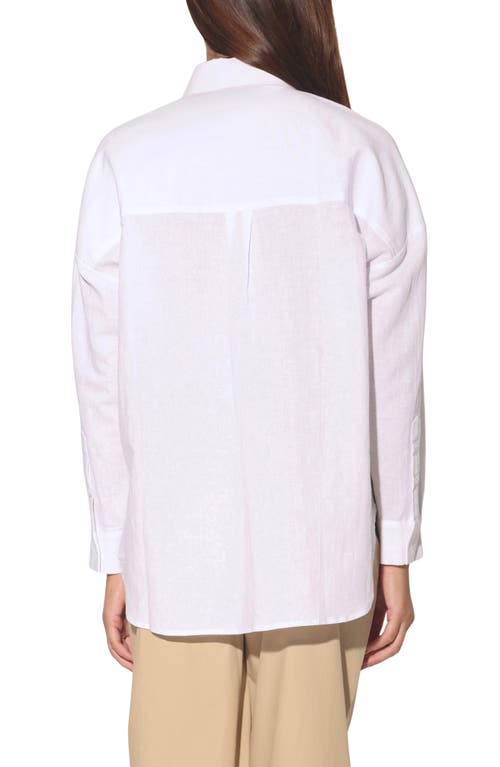 WALTER BAKER WALTER BAKER SAMIRA COTTON & LINEN BUTTON-UP SHIRT