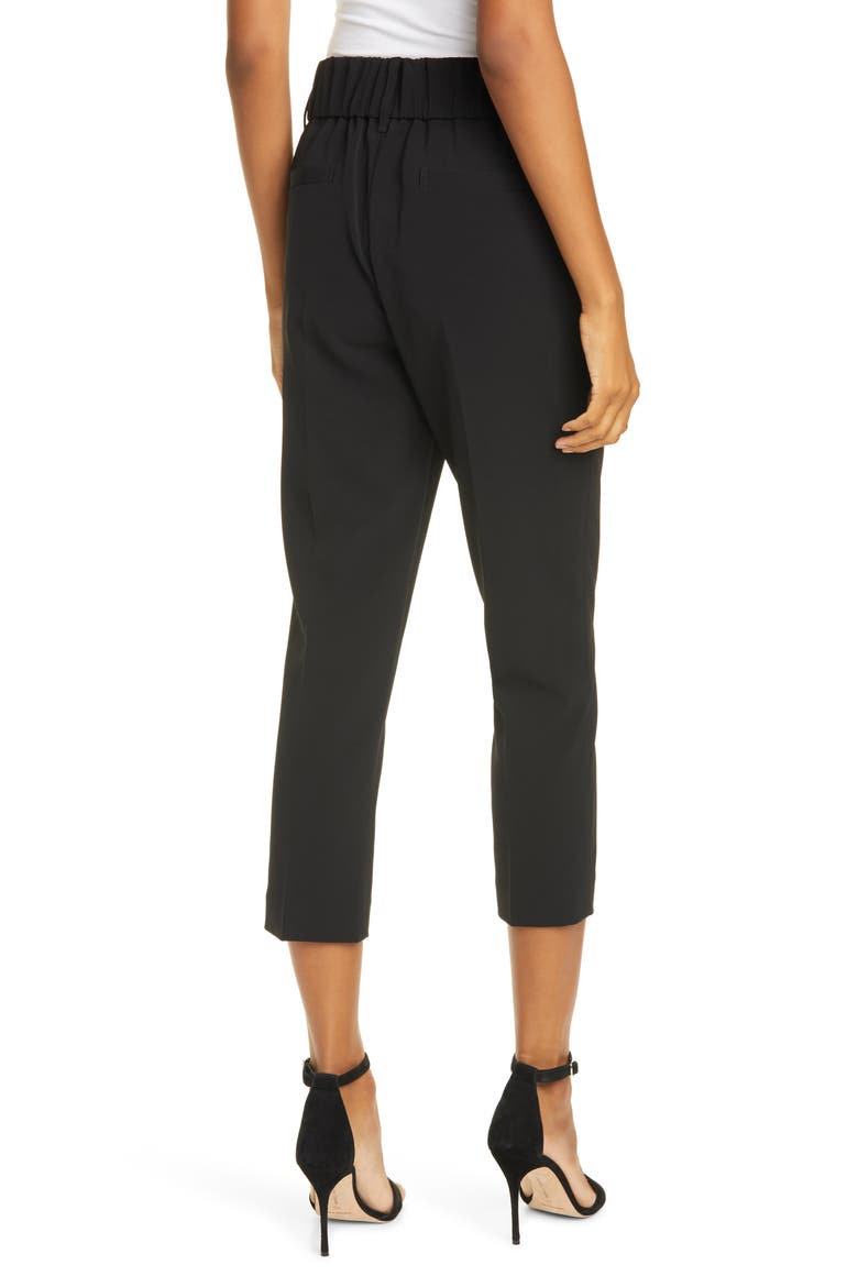 Micro Twill Pull On Pants, Alternate, color, BLACK