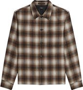 Theory Plaid Button-Up Shirt