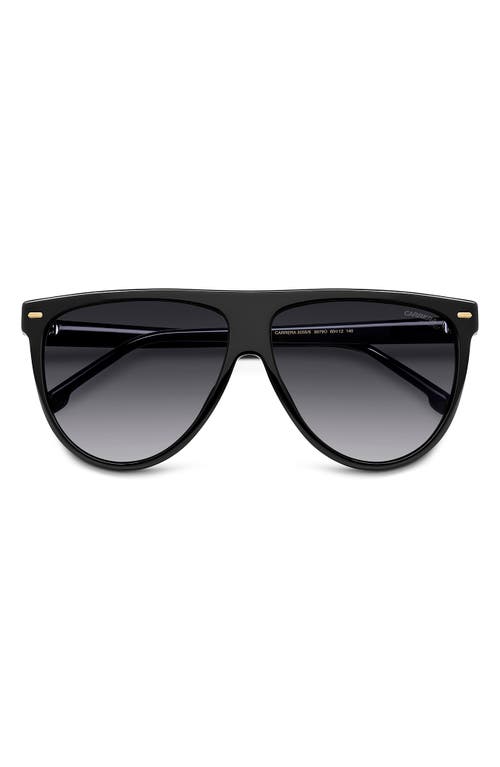 Carrera Eyewear 60mm Gradient Flat Top Sunglasses In Black/dark Grey Sf