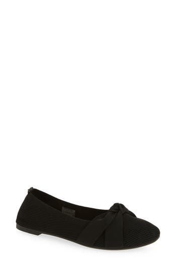 Danskin Knit Bow Flat In Black