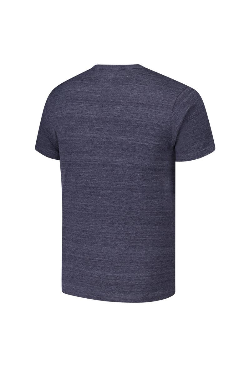 Men's League Collegiate Wear Heather Navy Michigan Wolverines Arch Script Victory Falls Tri-Blend T-Shirt, Alternate, color, Heather Navy