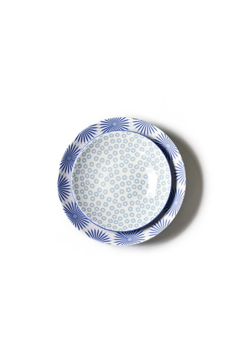Iris Blue Burst Pip Mix Pasta Bowls Set of 2, Main, color, Blue