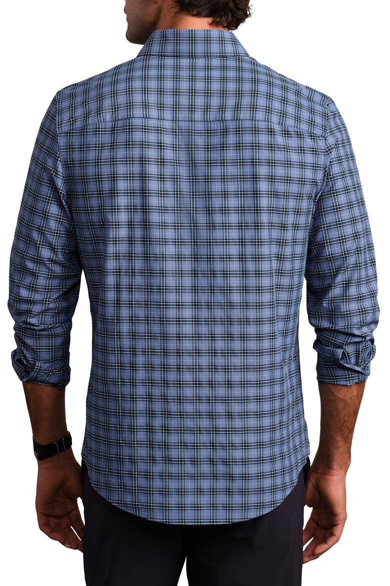 State of Mind Slim Fit Plaid Performance Shirt, Alternate, color, VINTAGE INDIGO PLAID