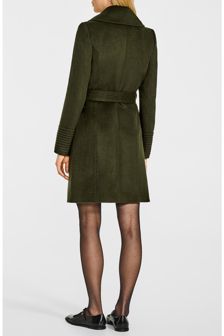 Alpaca & Wool Notch Lapel Wrap Coat, Alternate, color, OLIVE