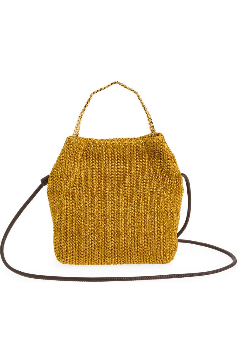 Veronica Beard Small Woven Slouch Bag, Alternate, color, Gold