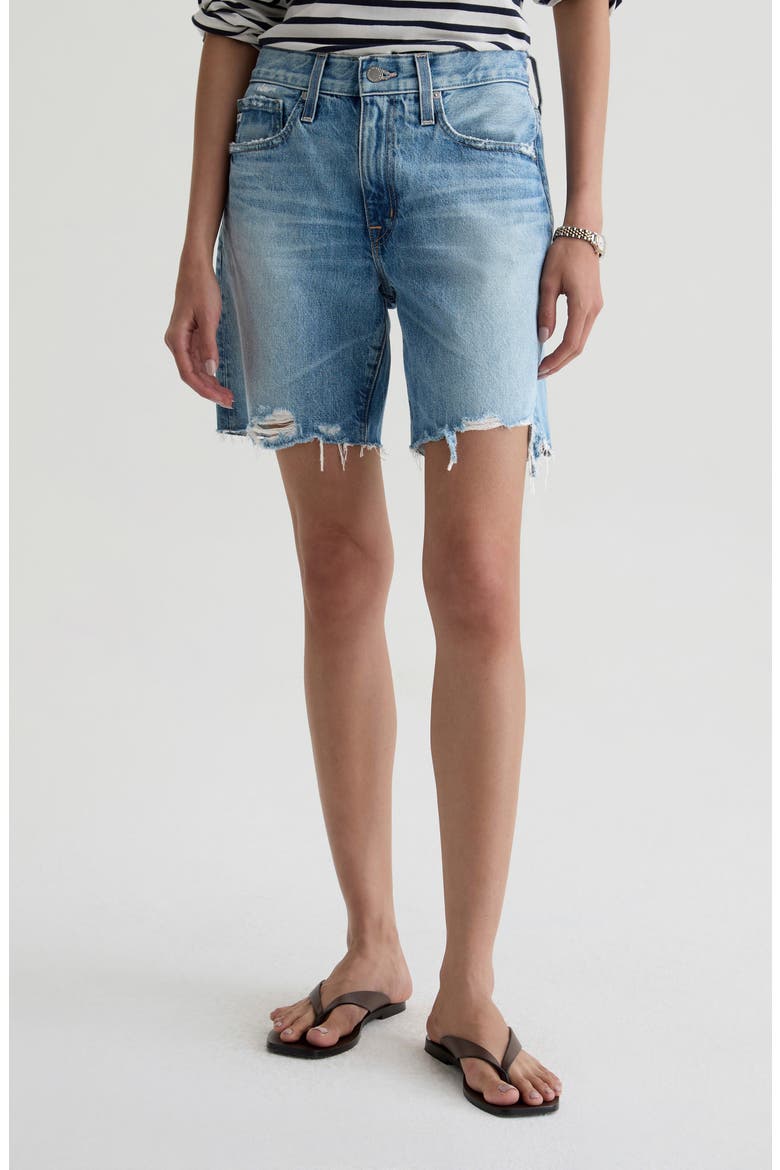 Ex-Boyfriend Mid Thigh Denim Cutoff Shorts, Main, color, SIERRA MEADOW