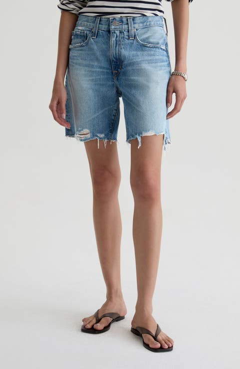 Ex-Boyfriend Mid Thigh Denim Cutoff Shorts (Sierra Meadow)