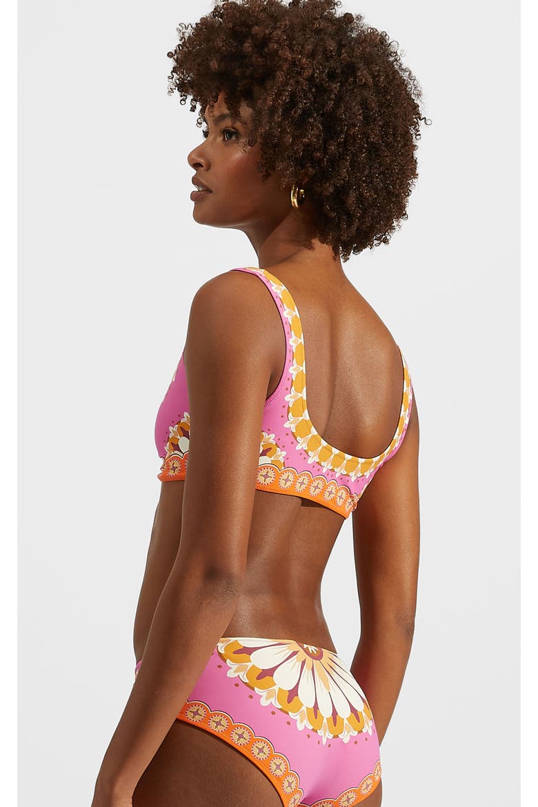 Sunset Bikini Top Placée, Alternate, color, Napoli Plates Placée Hot Pink
