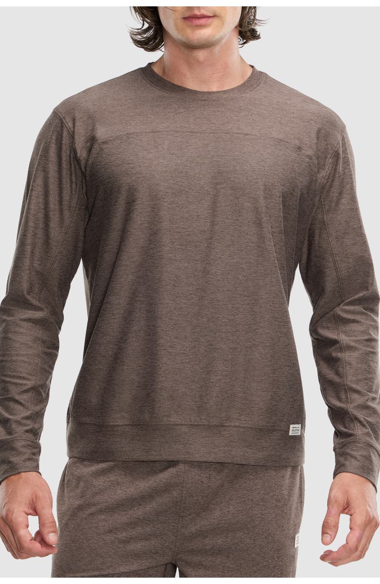 Peloton Dreamblend Curved Yoke Pullover, Main, color, Cocoa