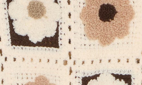 Cotton Emporium Flower Patch Button Front Cardigan In Ivory