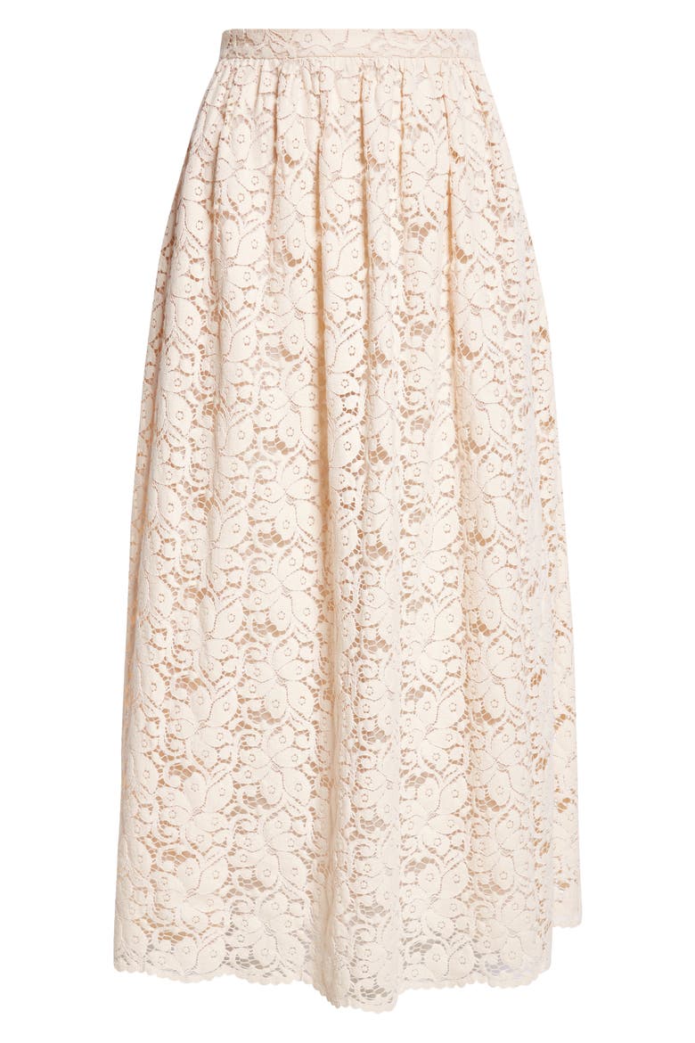 Floral Guipure Lace Midi Skirt, Alternate, color, PNBH PINK BLUSH