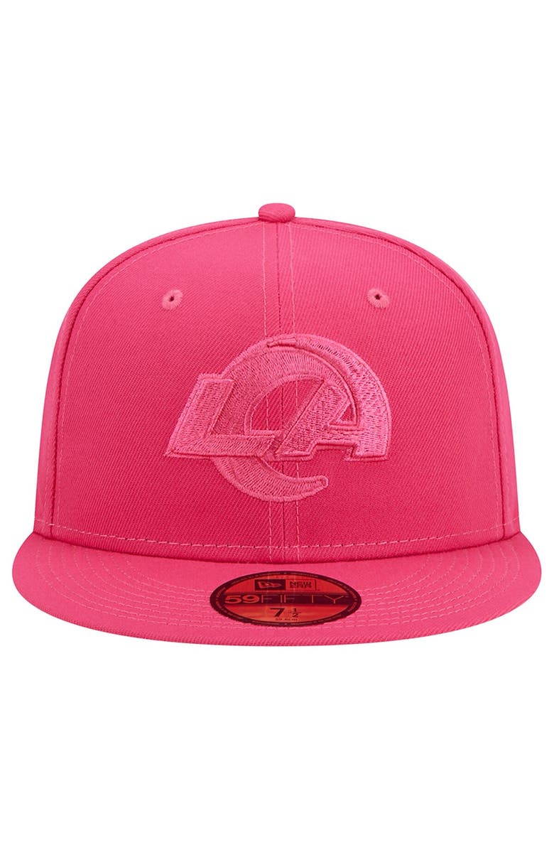 New Era Men's New Era Pink Los Angeles Rams Color Pack 59FIFTY Fitted Hat, Alternate, color,