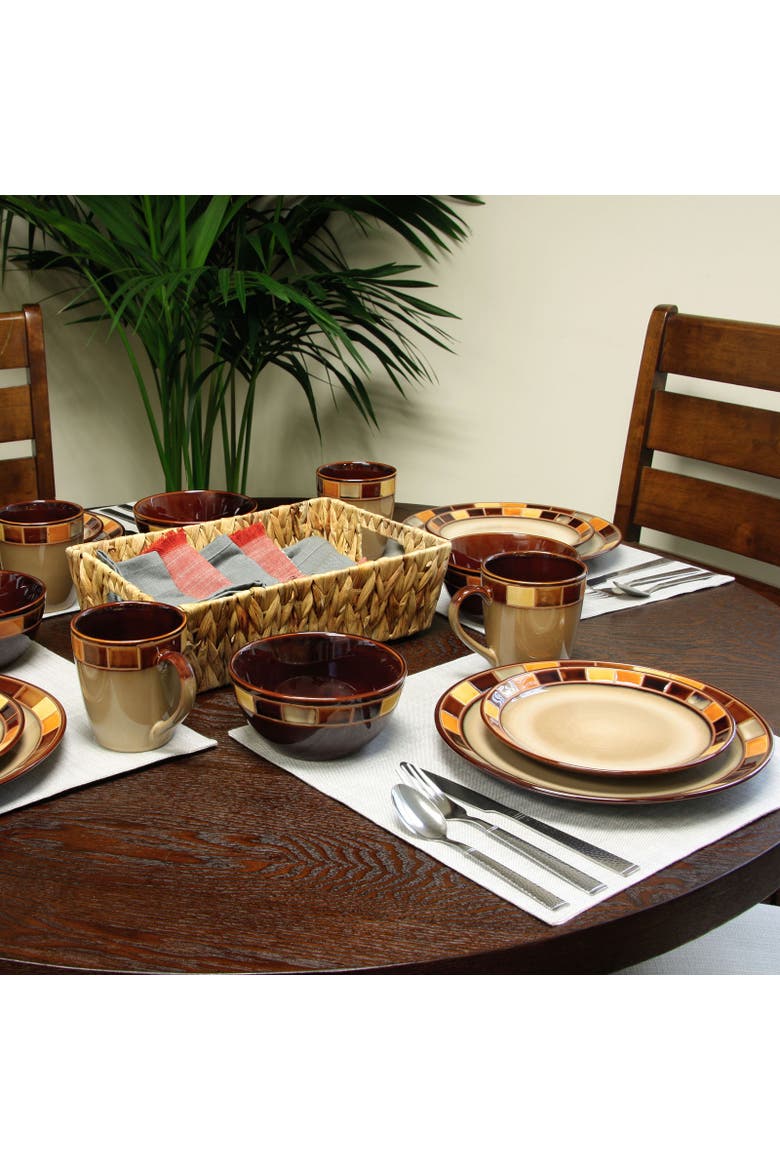 Casa Estebana 16 pc Dinnerware Set, Alternate, color, Red