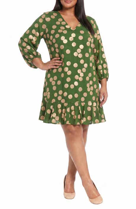 High-Low Flounce Hem Shift Dress