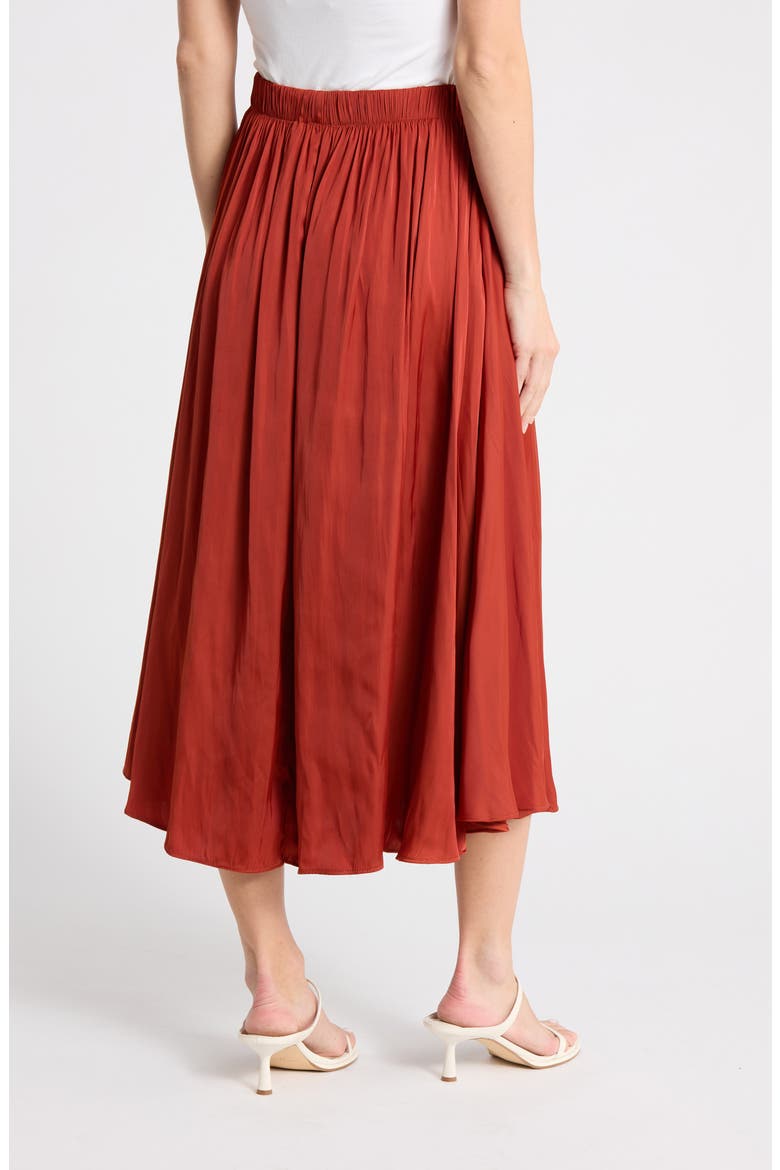 Pleated Midi Skirt, Alternate, color, HENNA