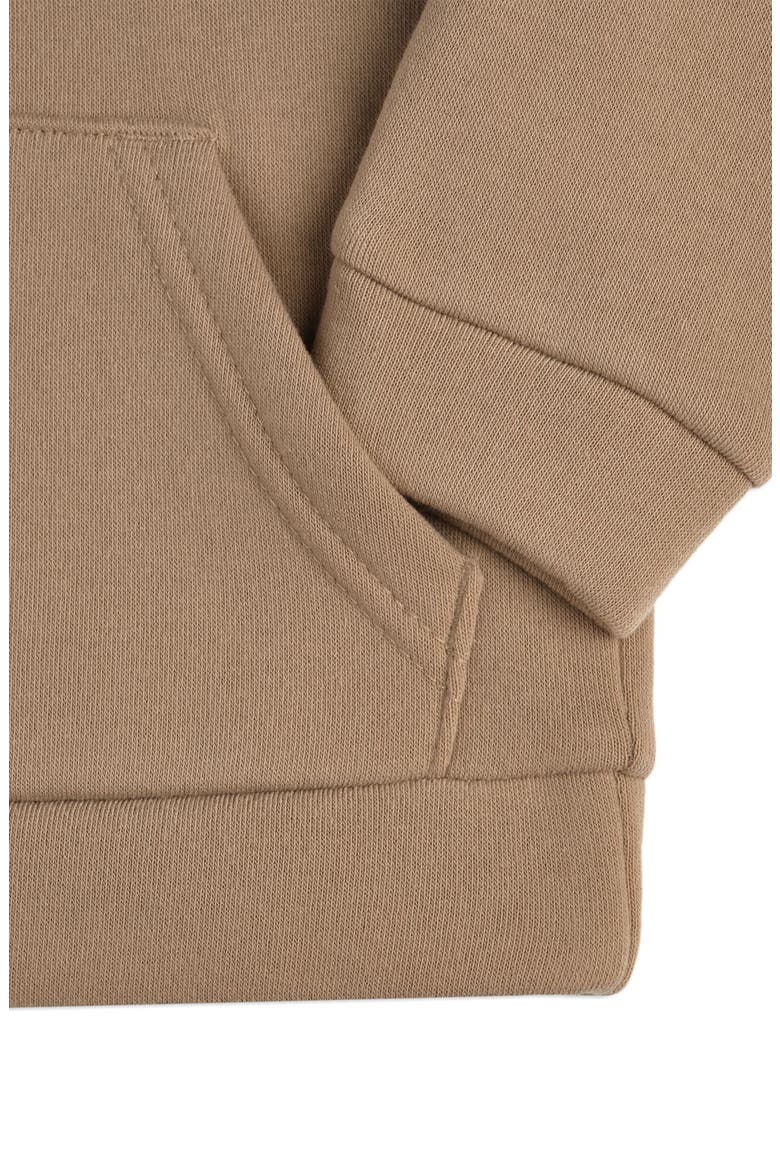 Kids' Fleece Hoodie & Shorts Set, Alternate, color, PALE BROWN