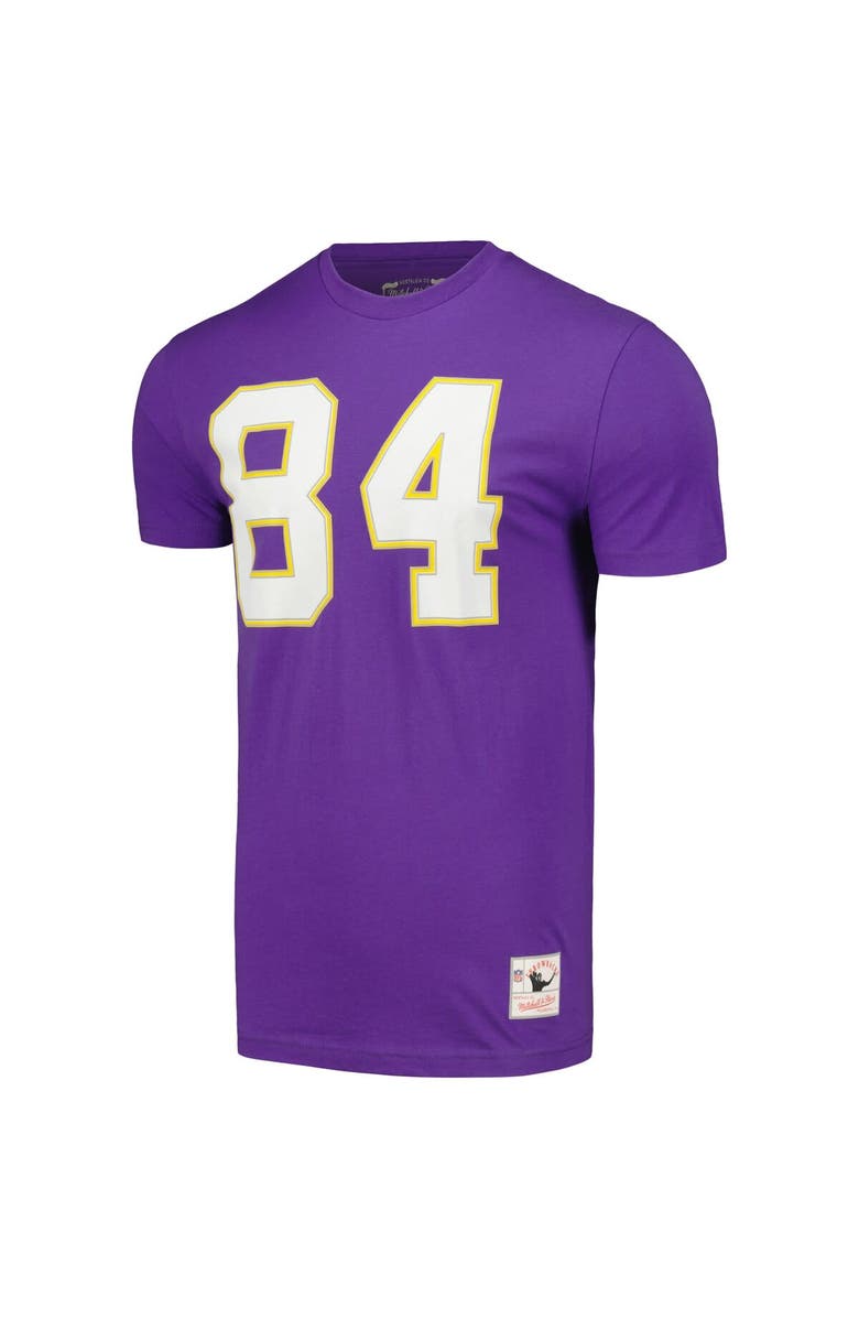 Mitchell & Ness Men's Mitchell & Ness Randy Moss Purple Minnesota Vikings 40th Anniversary Retired Player Name & Number T-Shirt, Alternate, color, 