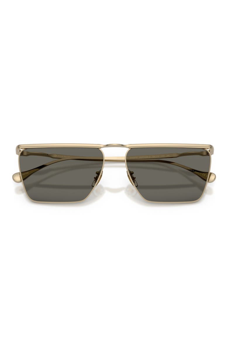 Jil Sander Edition 2 59mm Sunglasses, Alternate, color, GOLD / CARBON GREY