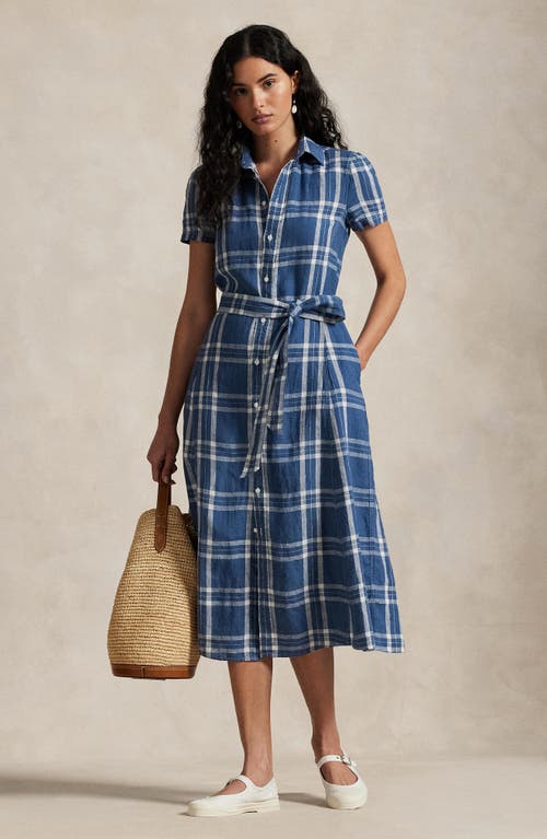 Polo Ralph Lauren Plaid Linen Shirtdress