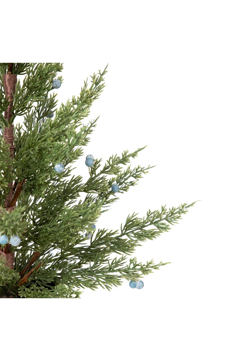 Northlight Potted Pine and Juniper Berry Artificial Christmas Tree - 23" - Unlit, Alternate, color, Green
