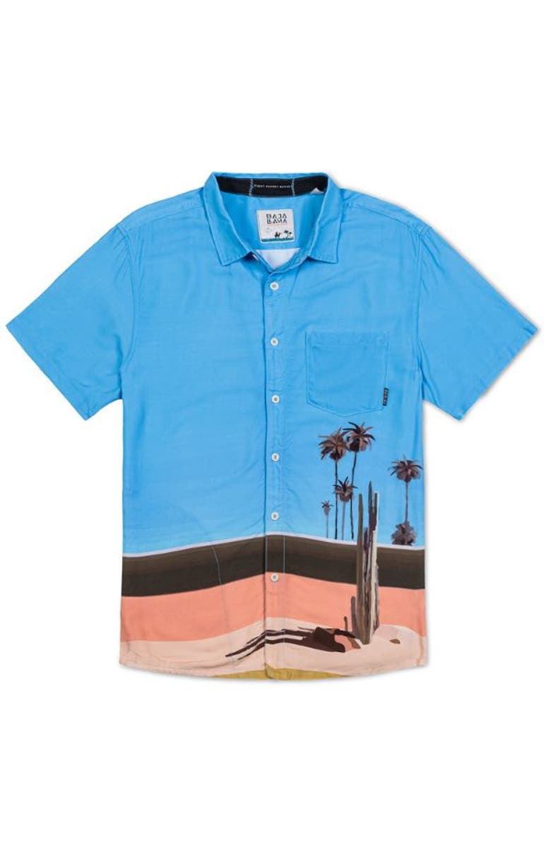 Baja Llama 5PM - NIGHTHAWK BUTTON UP, Main, color, Blue