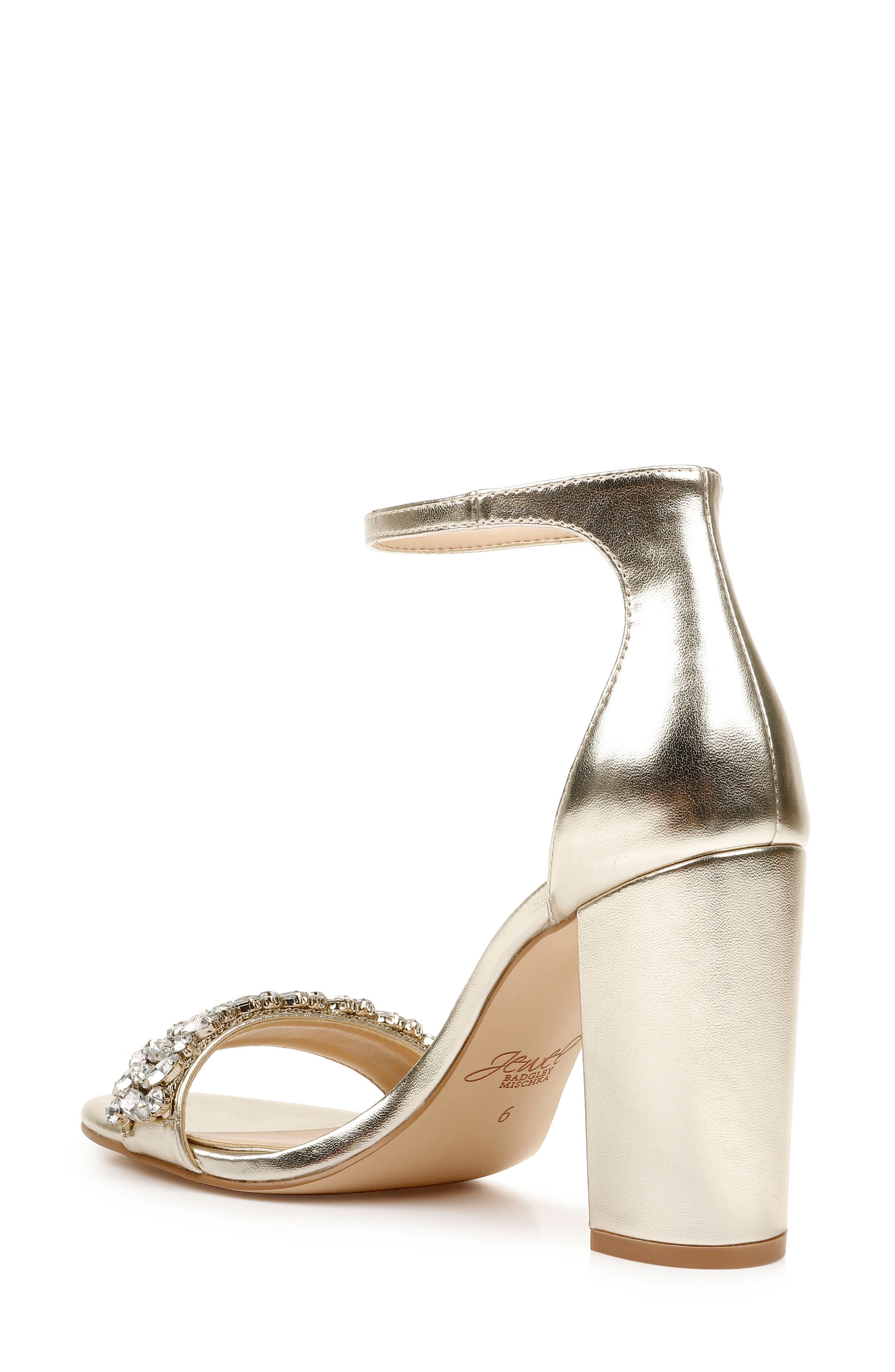 Baldwin Ankle Strap Sandal, Alternate, color, LIGHT GOLD METALLIC