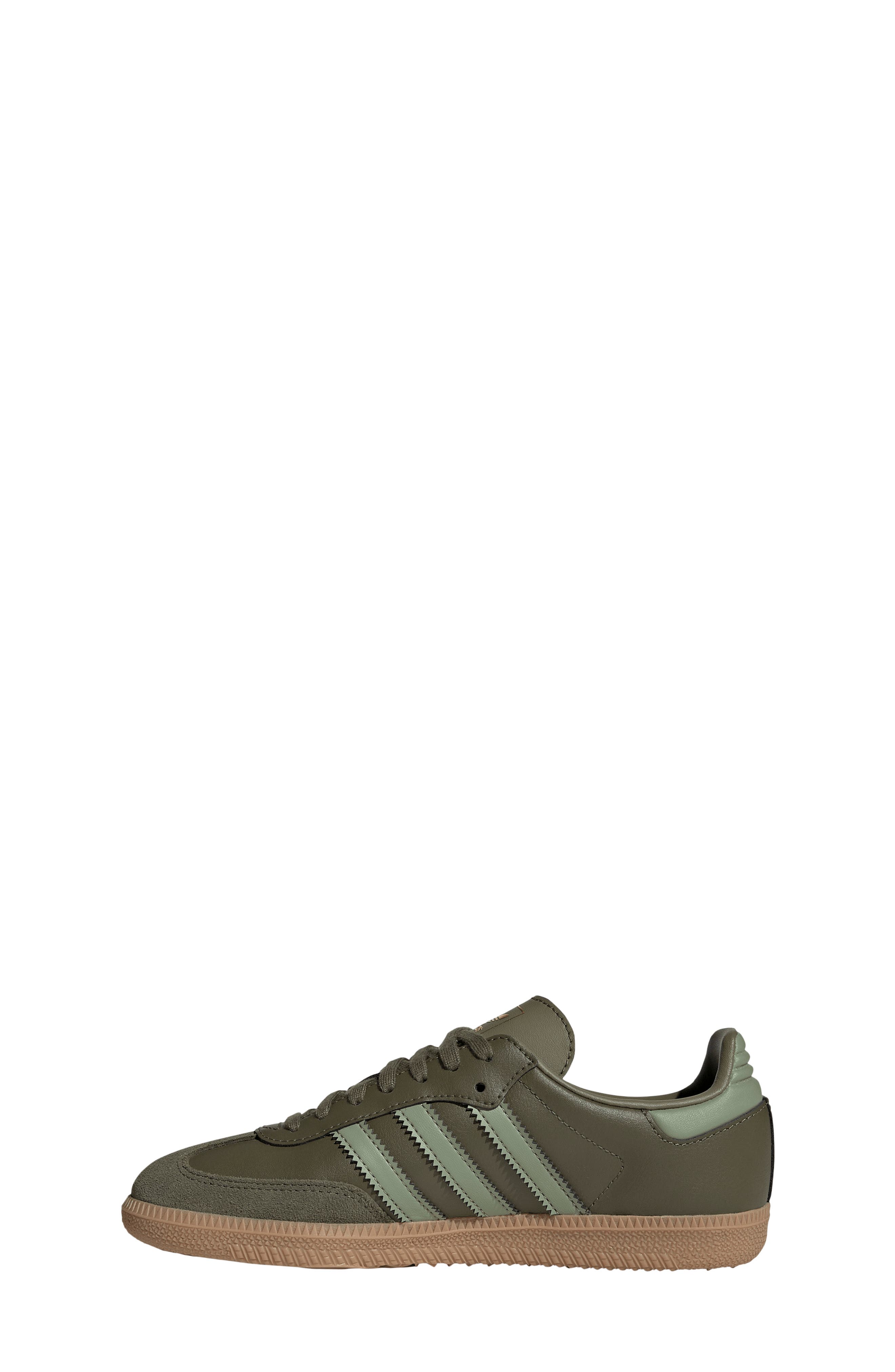 Kids' Samba OG Sneaker, Alternate, color, OLIVE STRATA/ TENT GREEN/ GUM