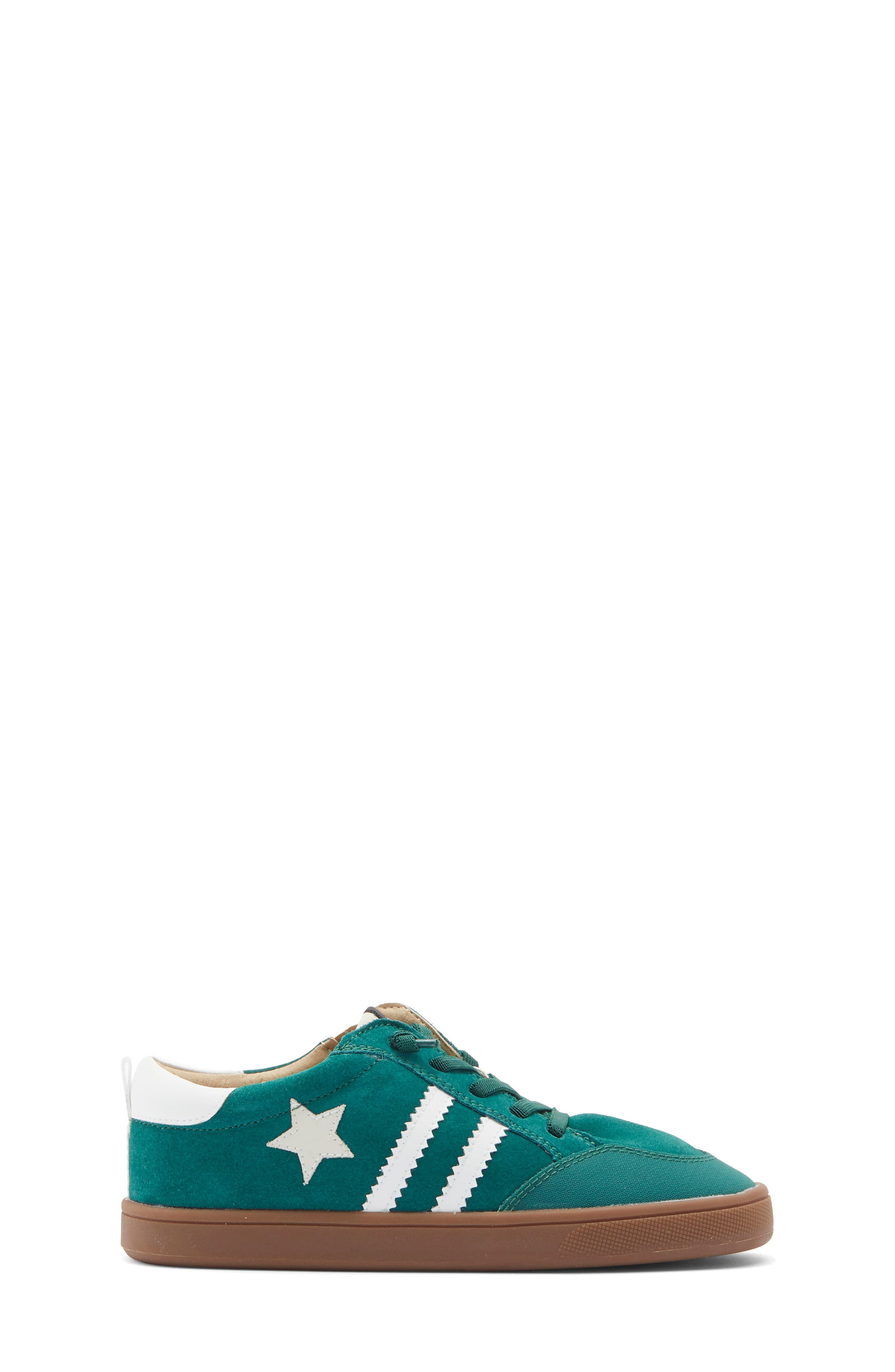 OLD SOLES Kids' Wos Runner Sneaker, Alternate, color, Emerald Suede / Snow