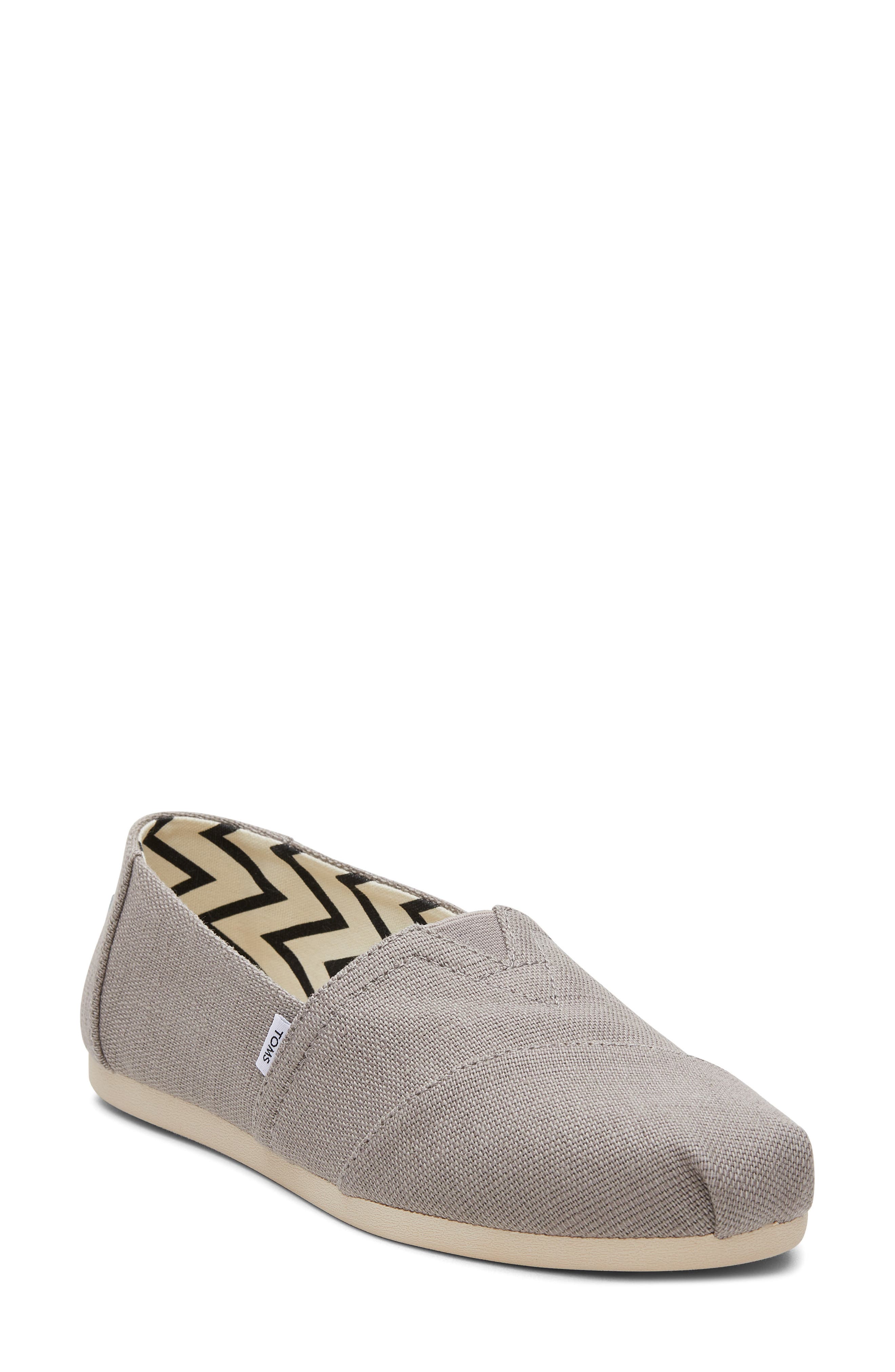 TOMS Alpargata Slip-On, Main, color, Morning Dove Heritage Canvas