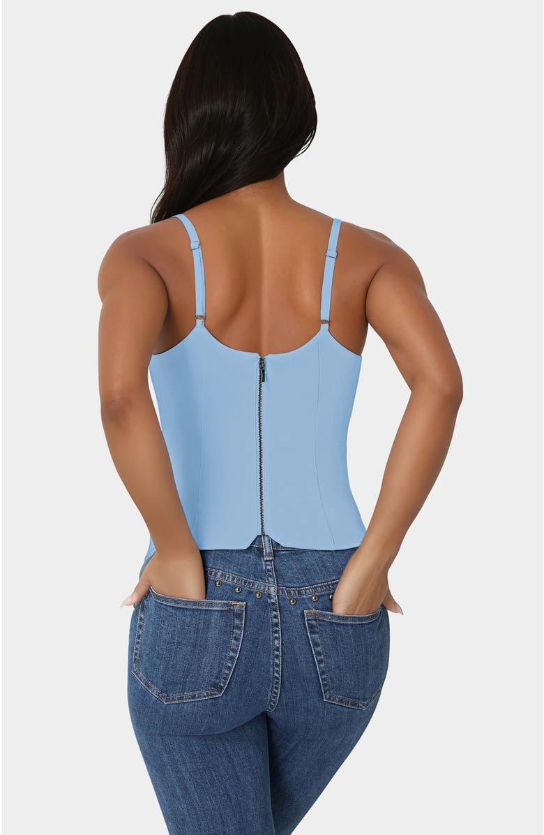 bebe Studded Corset, Alternate, color, Clear Sky