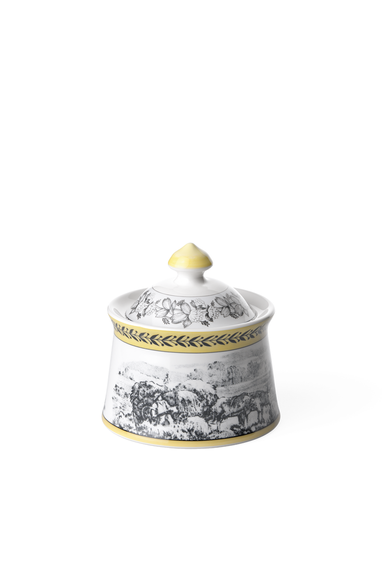 Audun Ferme Sugar Bowl, Alternate, color, White