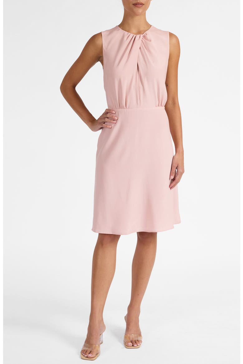 Dalby Sleeveless A-line Dress in Silk Crepe de Chine, Main, color, Candy Pink