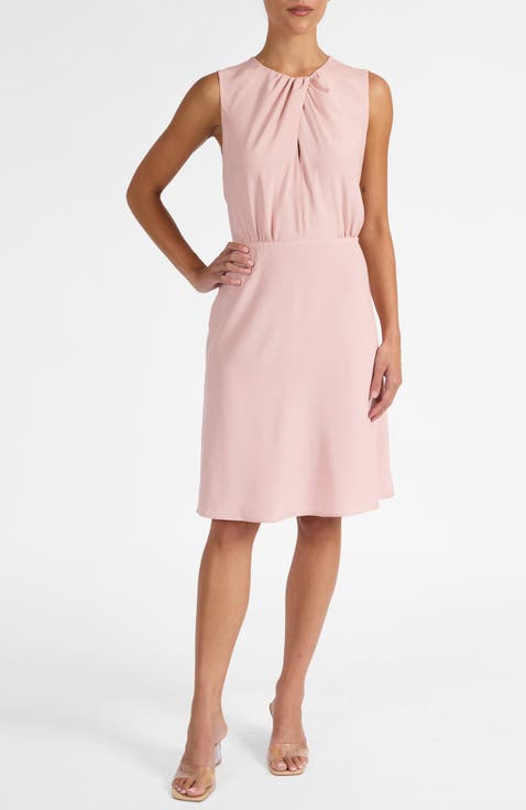 Dalby Sleeveless A-line Dress in Silk Crepe de Chine