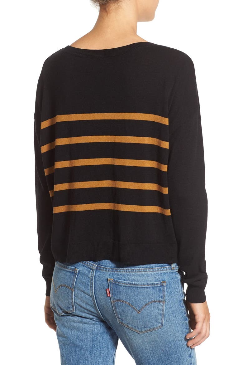 Stripe Pullover, Alternate, color, BLACK KALEE STRIPE