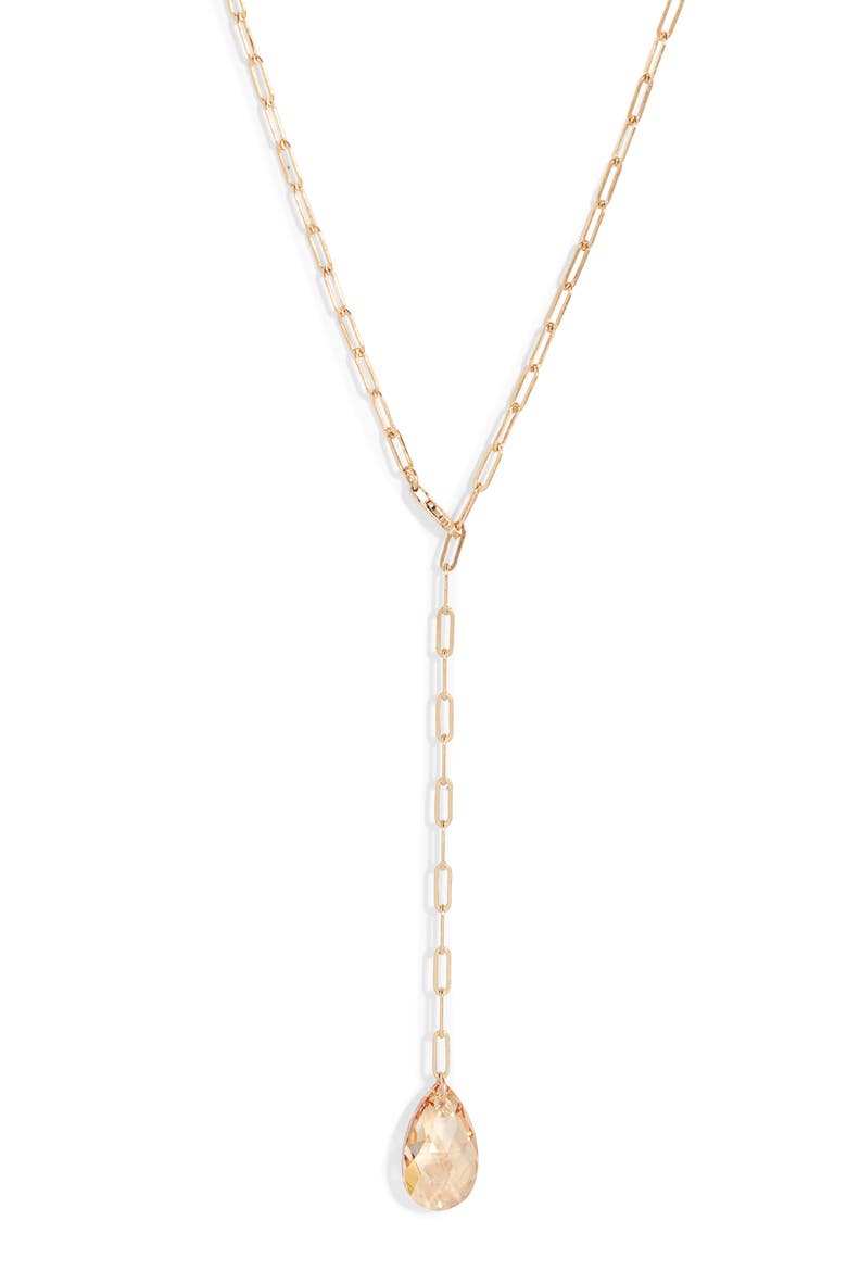 CandyLand Gumdrop Lariat Necklace, Main, color, CHAMPAGNE