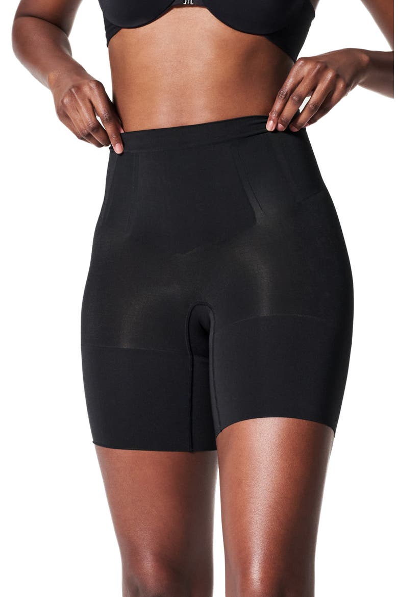 SPANXsculpt™ OnCore Mid-Thigh Shorts, Main, color, VERY BLACK