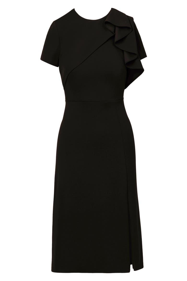 Ruffle Sheath Dress, Alternate, color, BLACK
