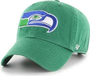 '47 Green Seattle Seahawks Throwback Clean Up Adjustable Hat