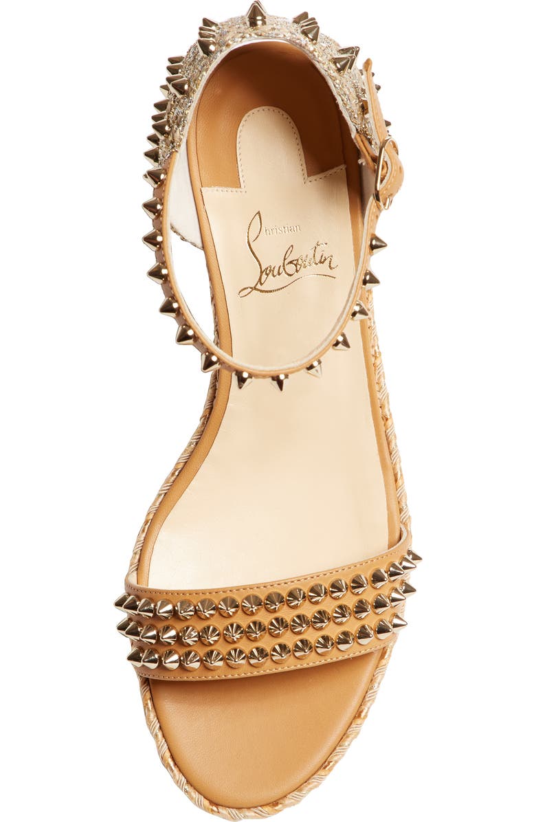 Christian Louboutin Madmonica Spike Wedge Sandal, Alternate, color,